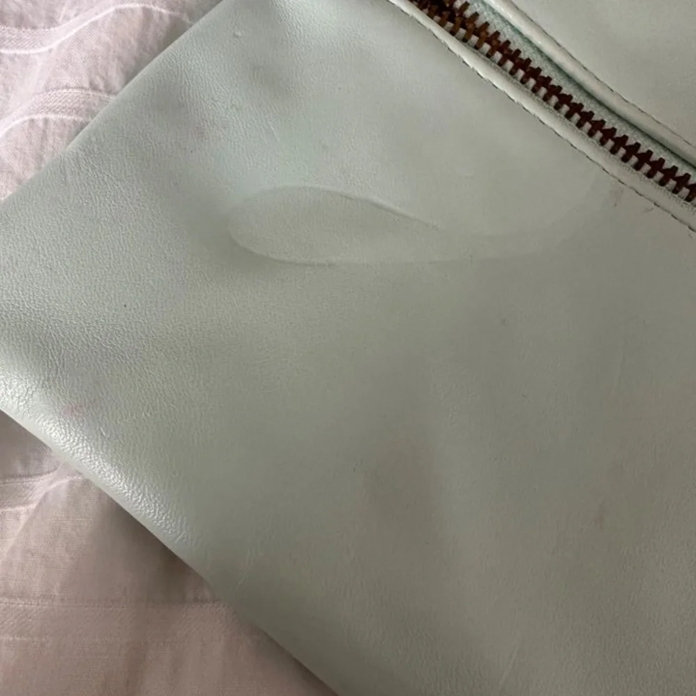 FINAL PRICE! White House Black Market Clutch Purse Wristlet Seafoam Green Gold